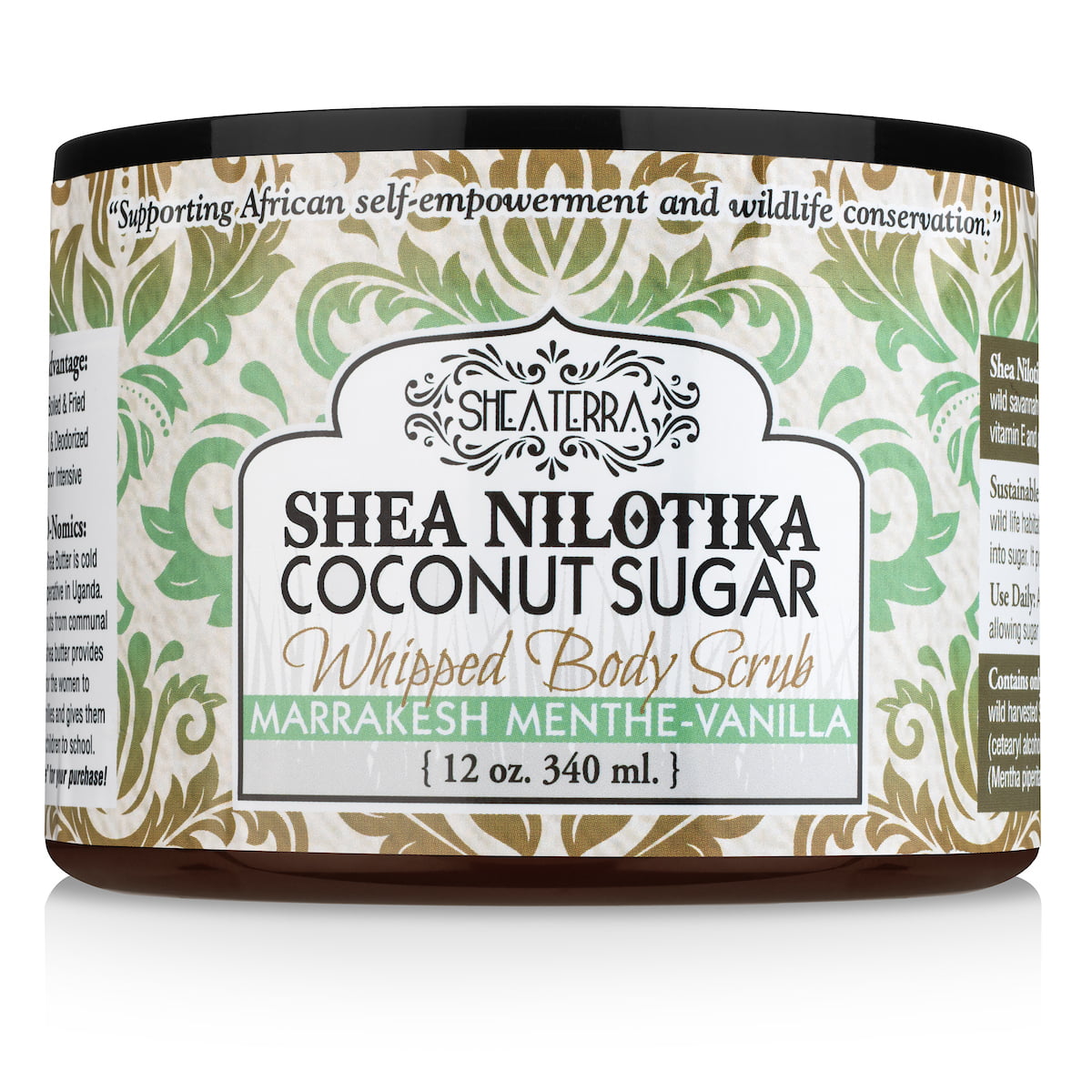 مقشر الجسم بالنعناع و الفانيليا Shea Terra (340ml)